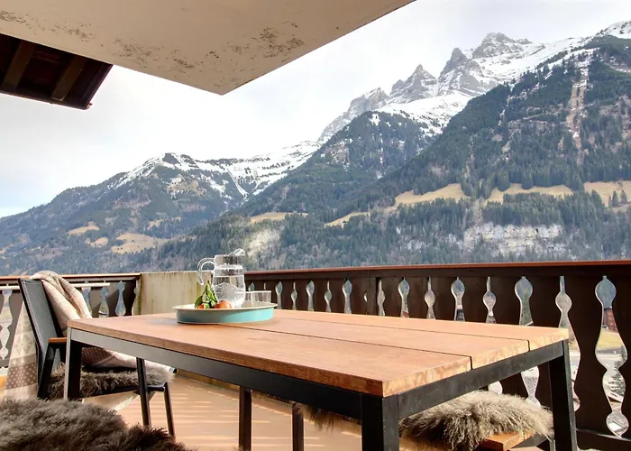 Neige & Soleil 15, Central, Terrasse & View Apartmán Champéry