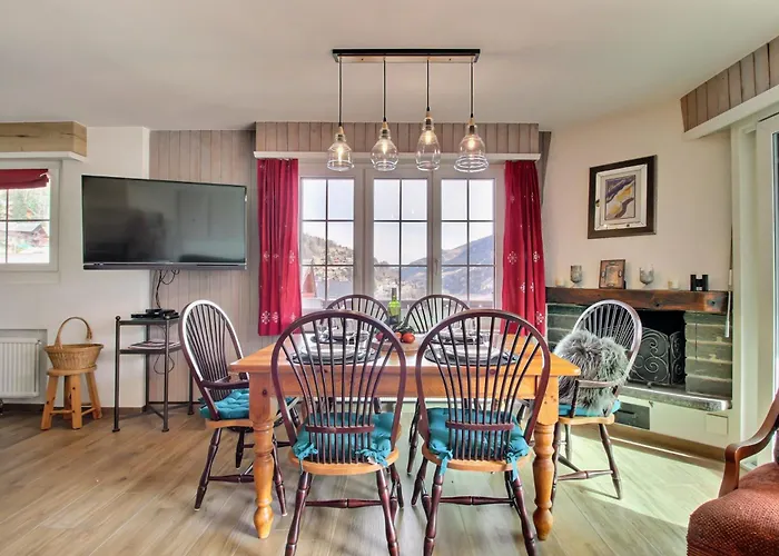 Neige & Soleil 15, Central, Terrasse & View Apartmán Champéry