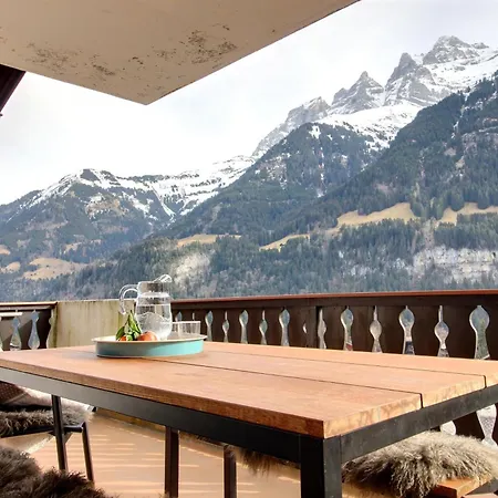 Neige & Soleil 15 Central, Terrasse & View Daire Champéry